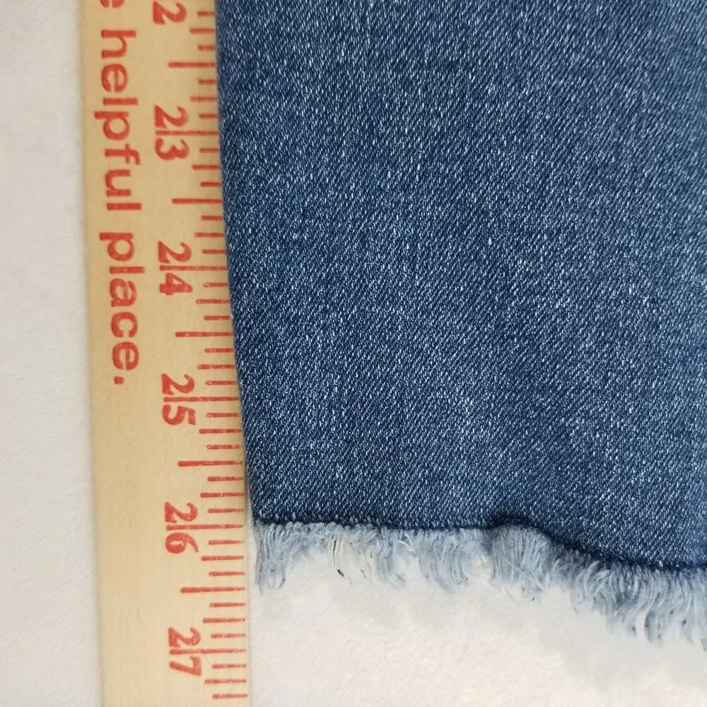 Nicole Miller Jeans Womens 10 Blue Soho High Rise Ankle Skinny Distressed Denim